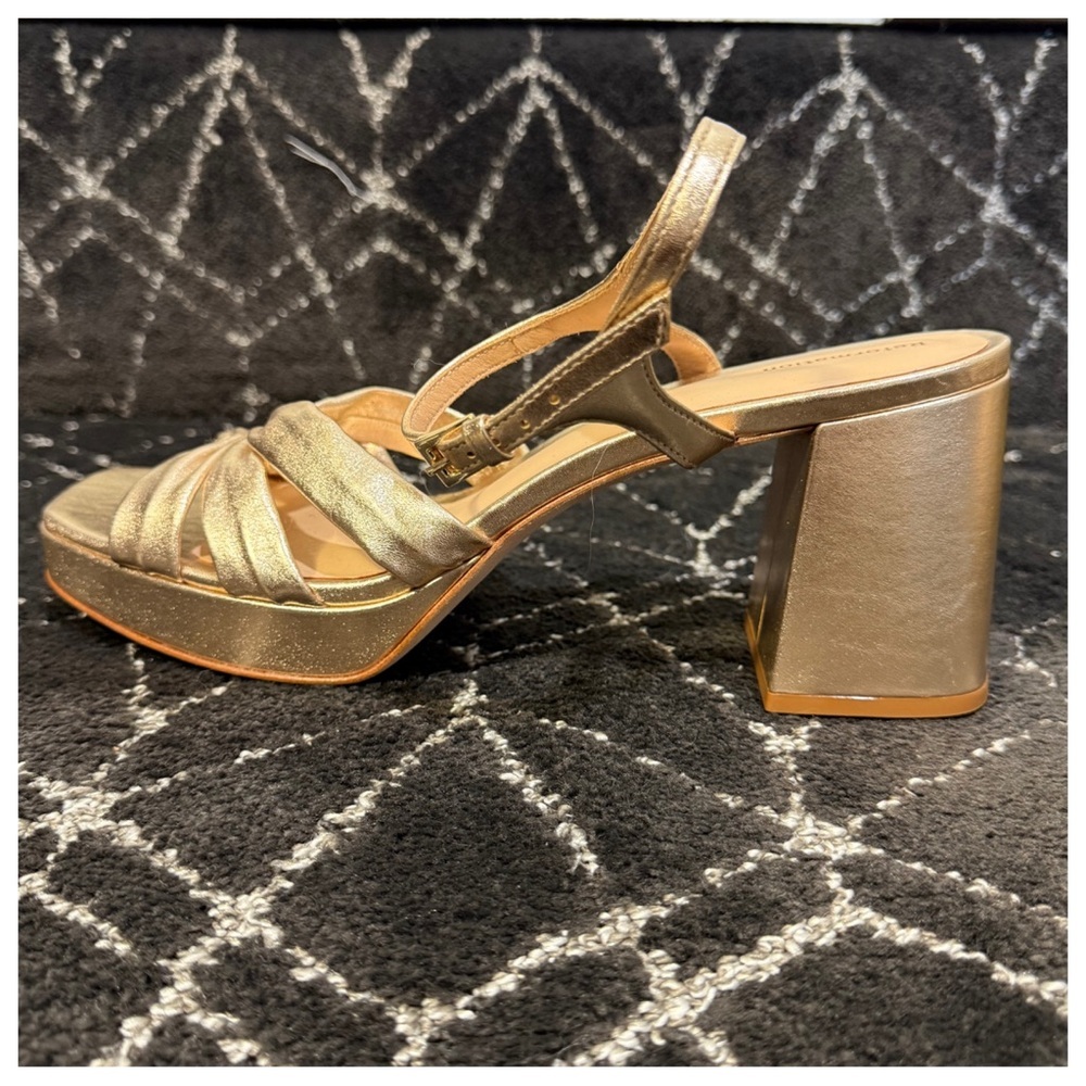 Reformation Maize Platform Heeled Sandals - gold - Picture 11 of 15
